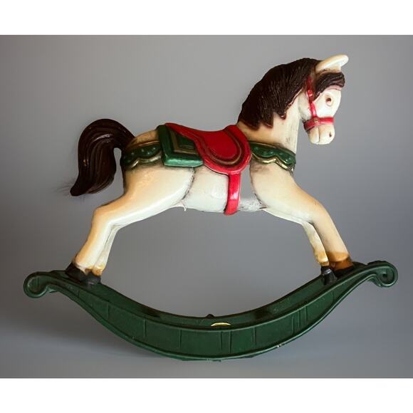 Rocking Horse Pony Christmas Decoration Tree Ornament Holiday Figurine Figure - Picture 3 of 3